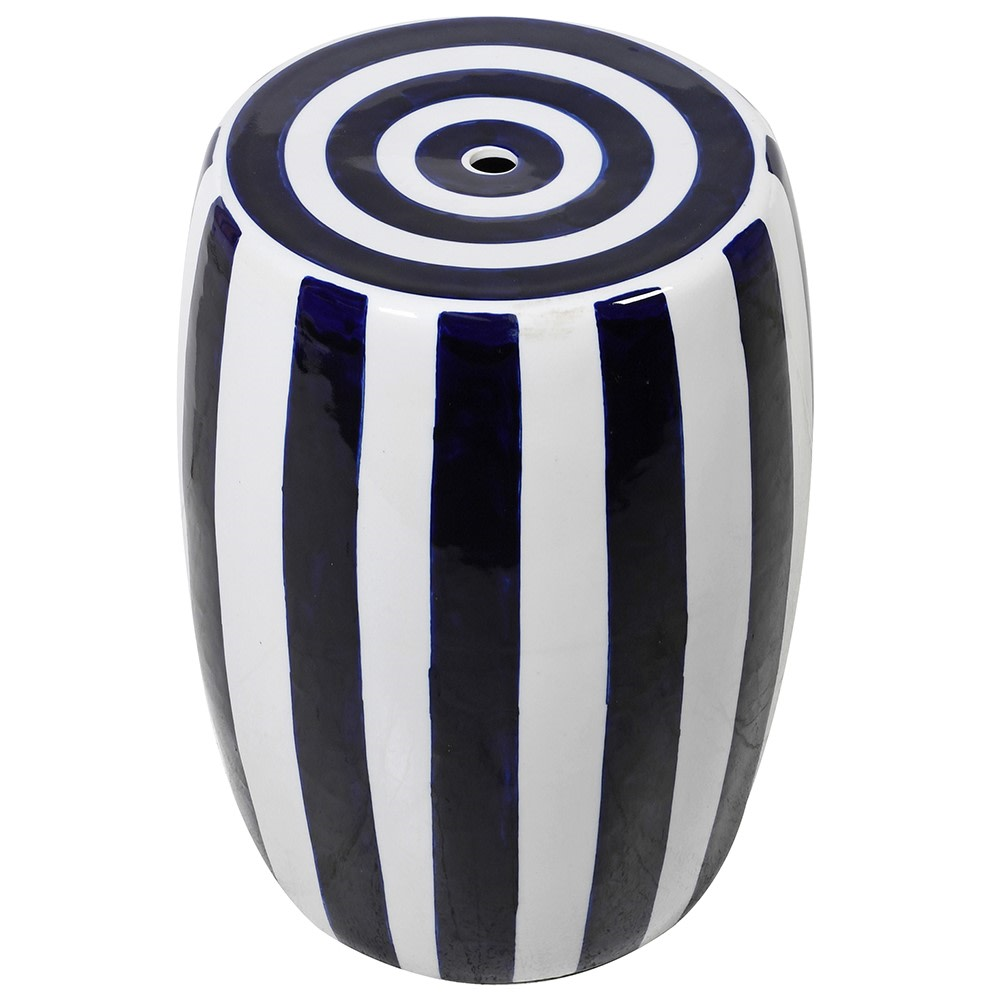 Ceramic Stool, H45cm, Blue-1