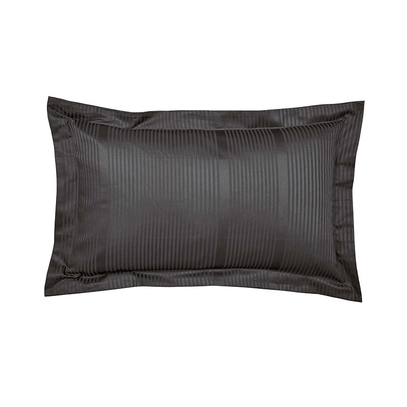 Mansa Oxford Pillowcase, Charcoal-1