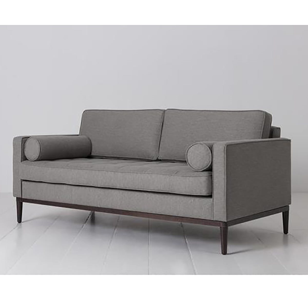 Model 02 2 Seater Linen Sofa, Shadow, Shadow-1