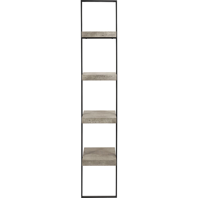 Jersey 4 Shelf Unit, Grey & Black-3