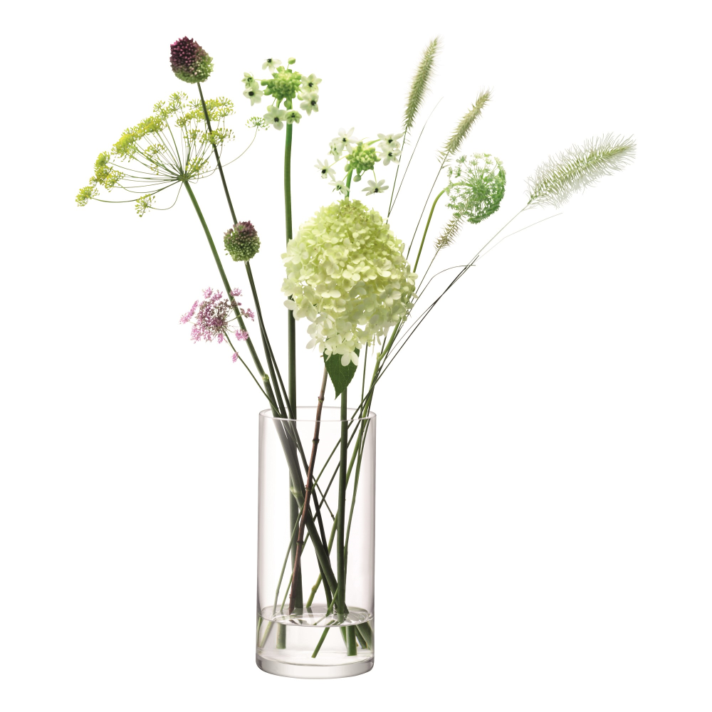 Column Vase, 28 x 13cm, clear-0