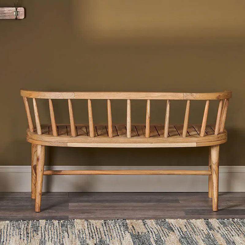 Tipu Acacia Wood Bench, Natural-5