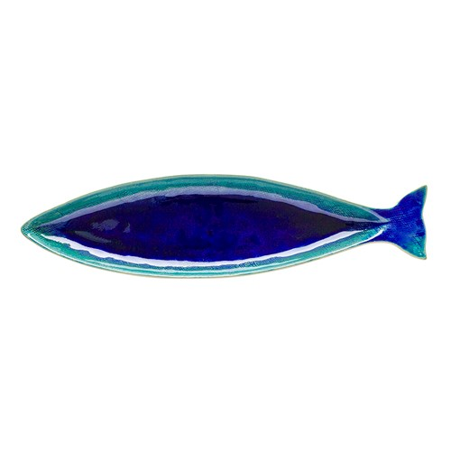 Dori - Mackerel Large dish, 43cm, Atlantic Blue-0