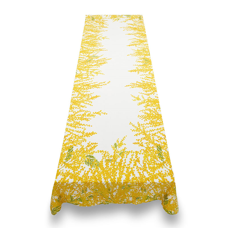 Mimose Linen Tablecloth, 250cm x 165cm, Yellow-2