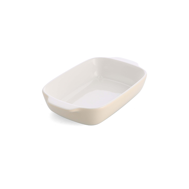 Stoneware Dish with Bamboo Lid, 26cm, Almond Cream-9