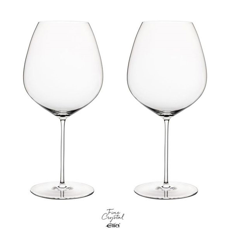 Siena Set of 2 Crystal Bordeaux Wine Glasses, 1.1L, Clear-0