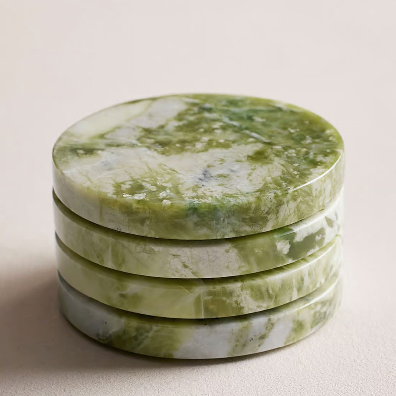 Hanson Set of 4 Coasters, D10cm, Apple Jade-0