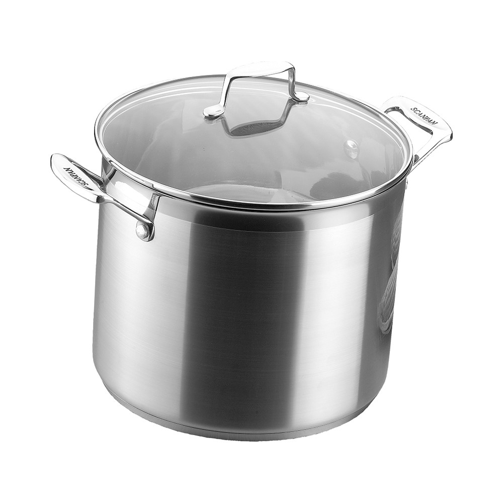 Impact Stock pot with lid, 7.2 litre - D24cm, stainless steel and glass-0