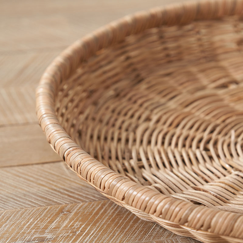 Rattan Round Tray, D43cm, Natural-3