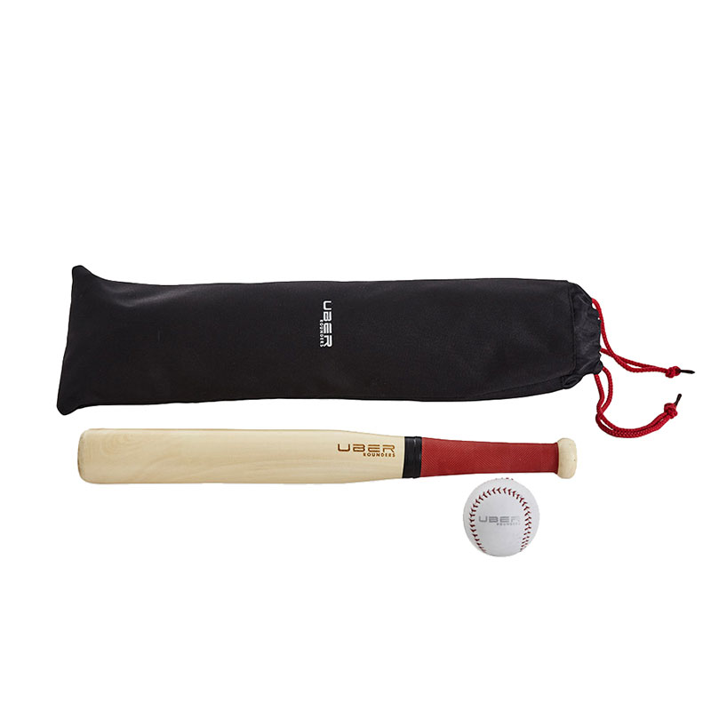 Rounders Bat and Ball, Nylon Bag-0