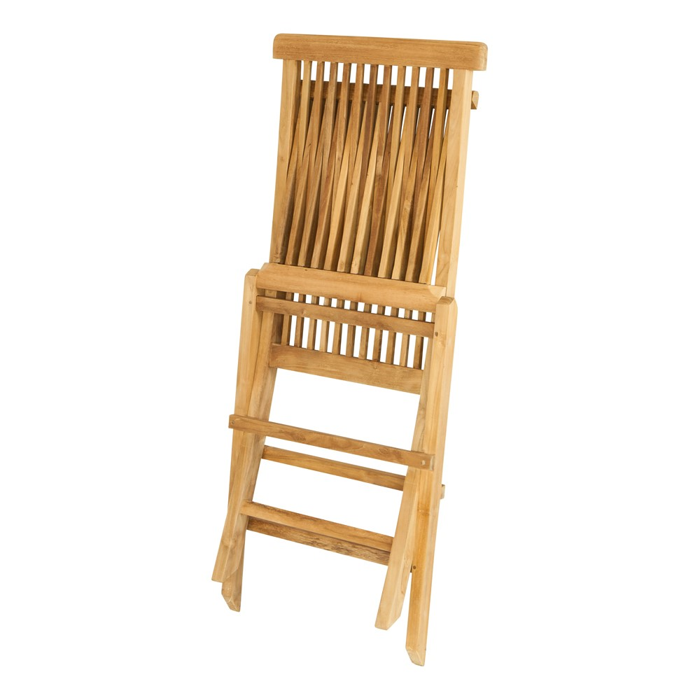 Snapdragon Folding Dining Chair, Teak-5