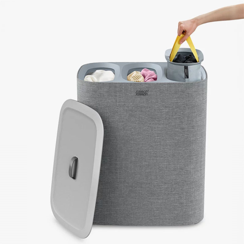 Tota Trio Laundry Basket, 90L, Grey-6