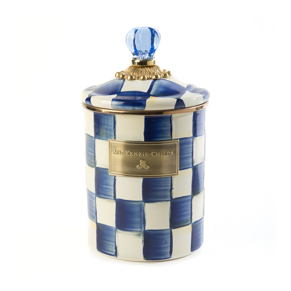 Royal Check Canister, 1.4L, Blue & White-0