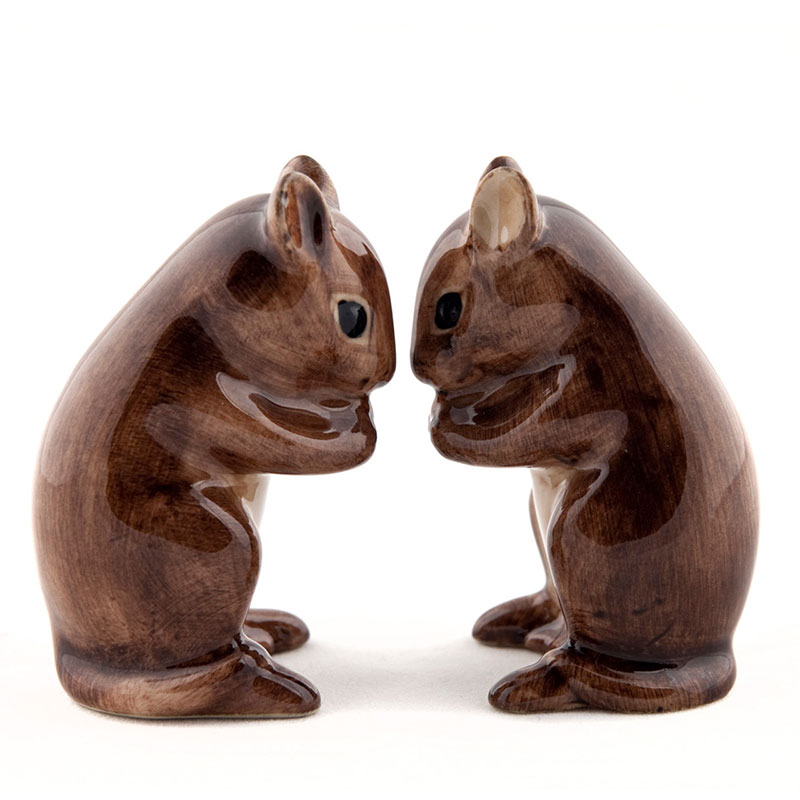 Harvest Mouse Salt & Pepper Shakers, H7cm, Brown-2