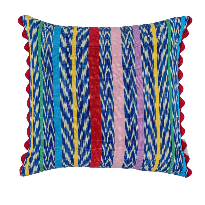 Gloria Cushion, 57 x 57cm, Blue Multi-1