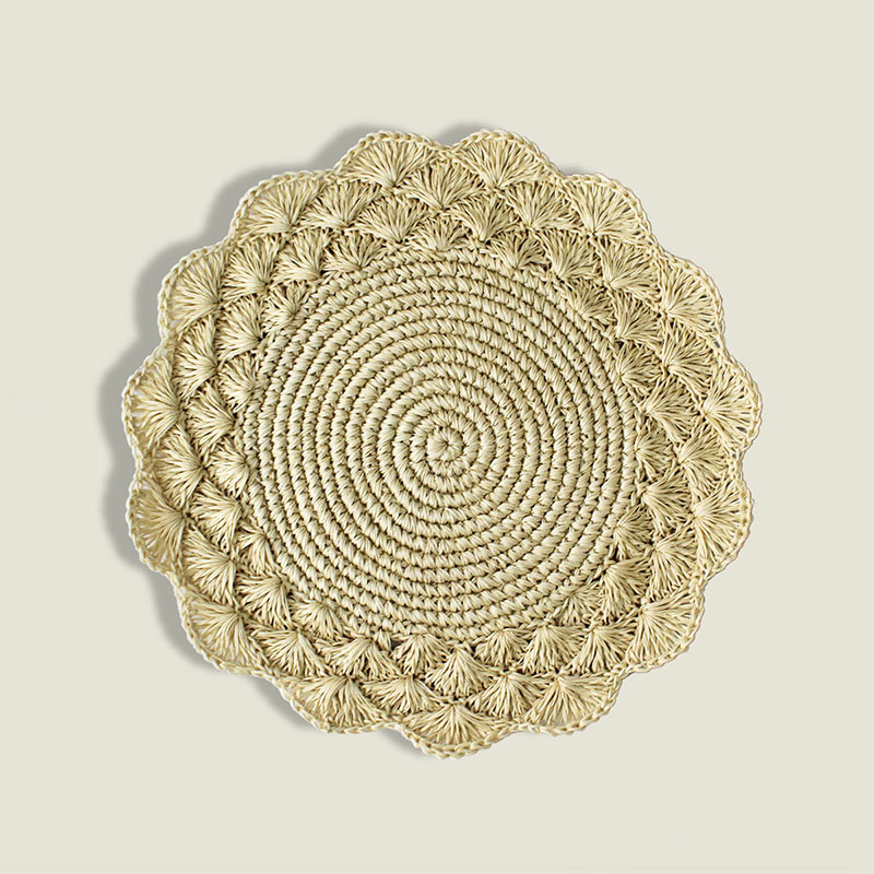 Clara Set of 2 Woven Placemats, D39cm, Natural-0