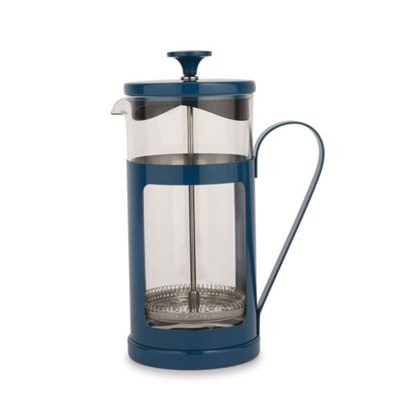 Monaco Stainless Steel Cafetière, 8 Cup, Blue-5