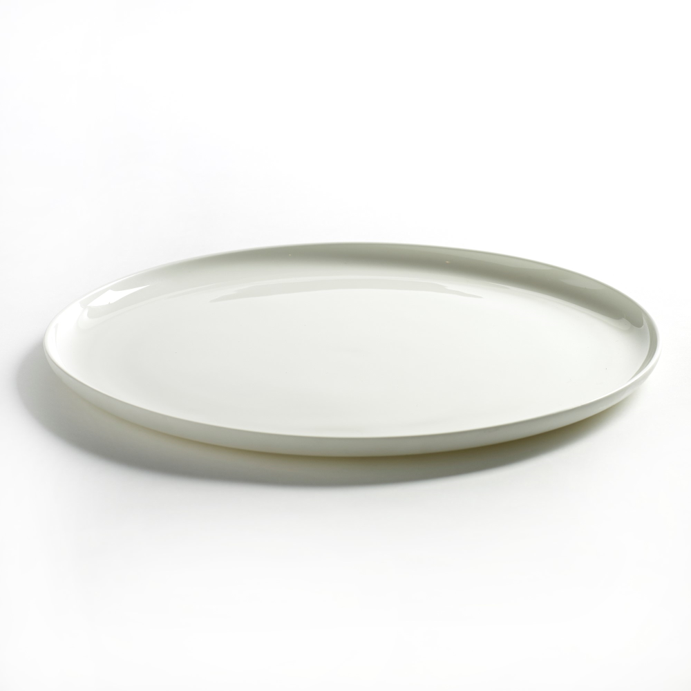 Base Set of 4 low plates, H2 x D28cm, White-0