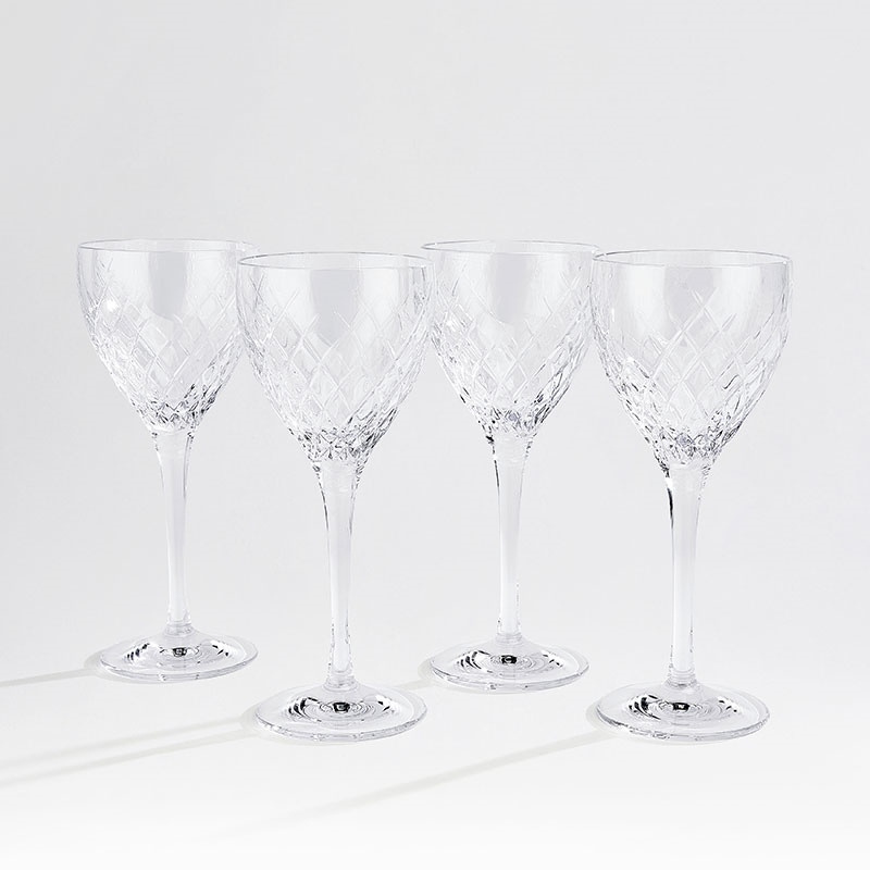 Barwell Set of 4 Wine Glasses, 250ml, Clear-1