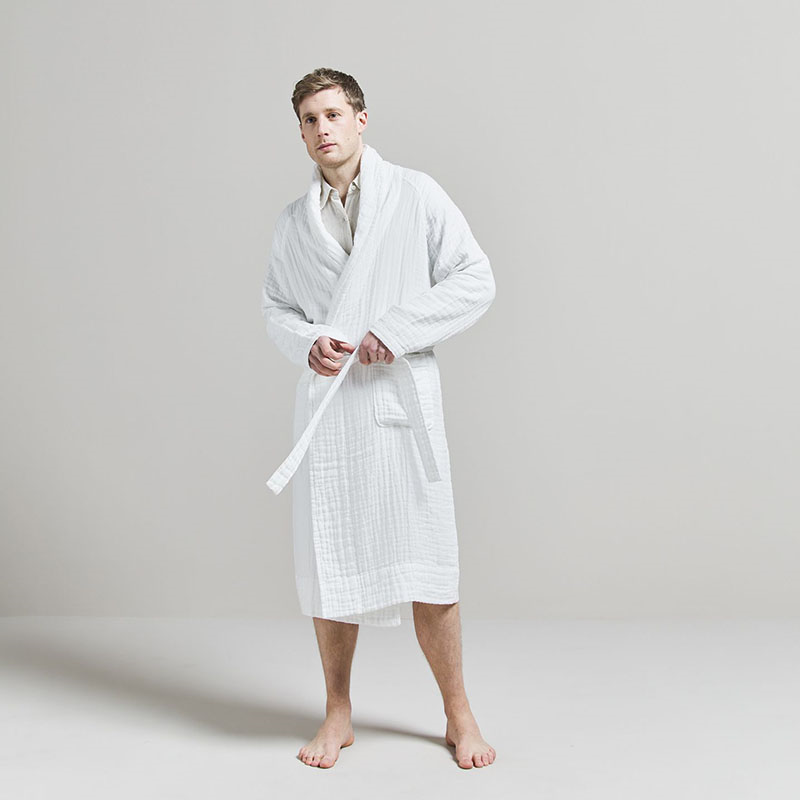 The Dream Cotton Robe, Large, Snow-2