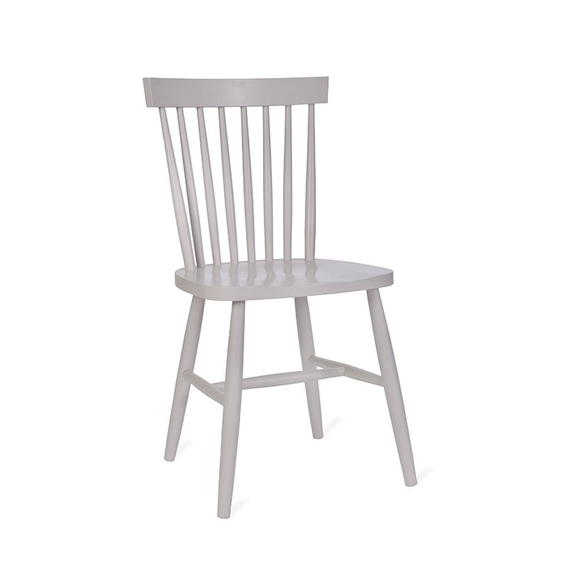 Pair of Spindle Back Chairs, Lily White-1