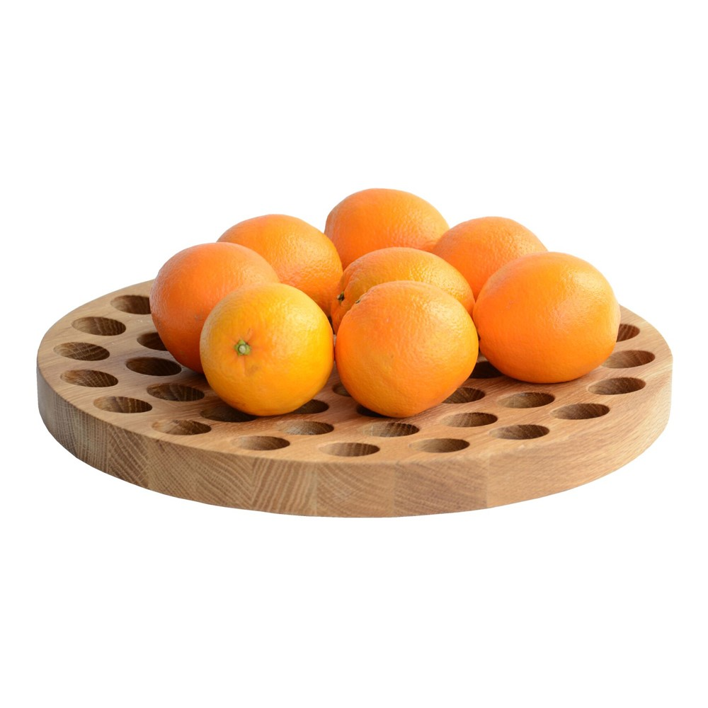 Geo Fruit bowl, H4.5 x W36cm, Oak-0