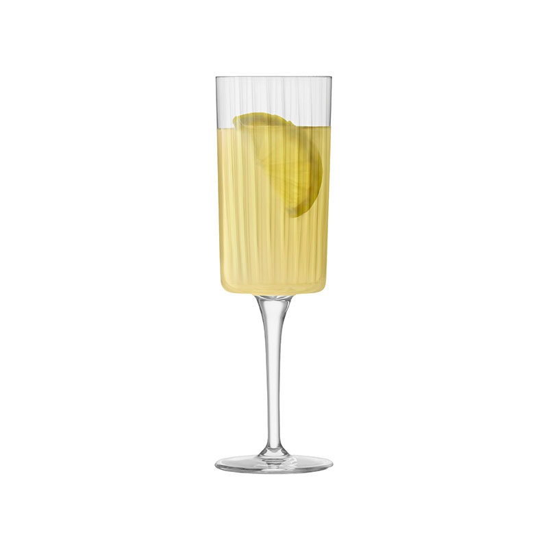 Gio Line Set of 4 Champagne Flutes, 210ml, Clear-6