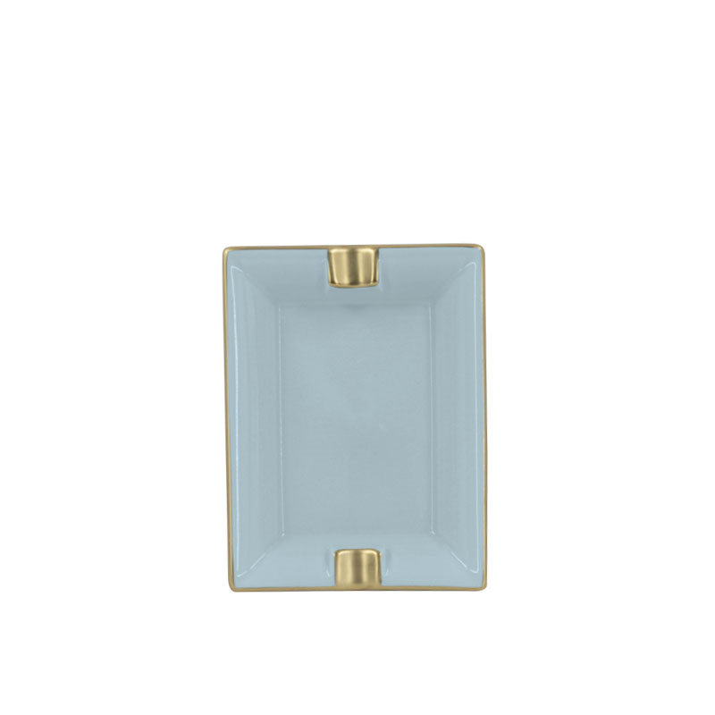 Sous Le Soleil Ashtray, W9.5 x L11cm, Matt Gold Classic Opal-0