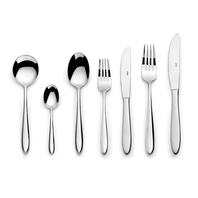 Arlow 60 Piece Cutlery Set With Beechwood Canteen, Mirror Finish-1