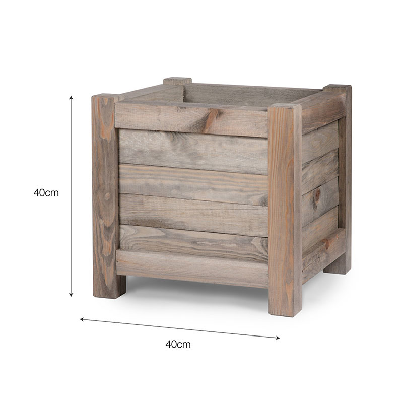 Square Planter, 40cm, Spruce-3