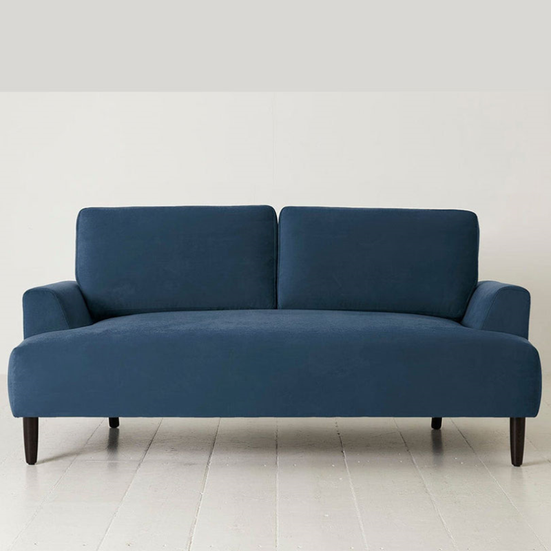 Model 05 2 Seater Velvet Sofa, Teal-1