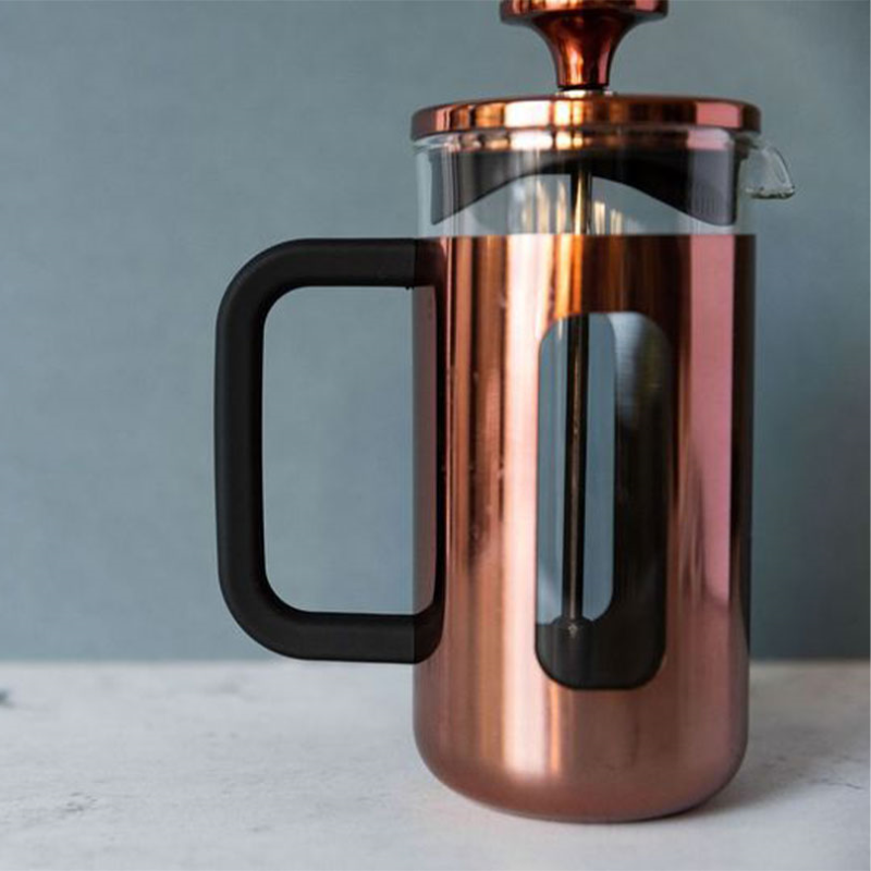 Pisa Stainless Steel Cafetière, 8 Cup, Copper-0