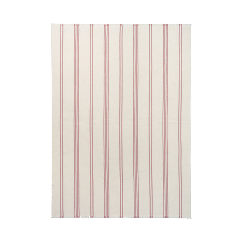 Lines Throw, H190cm x W130cm, White/Nude-1