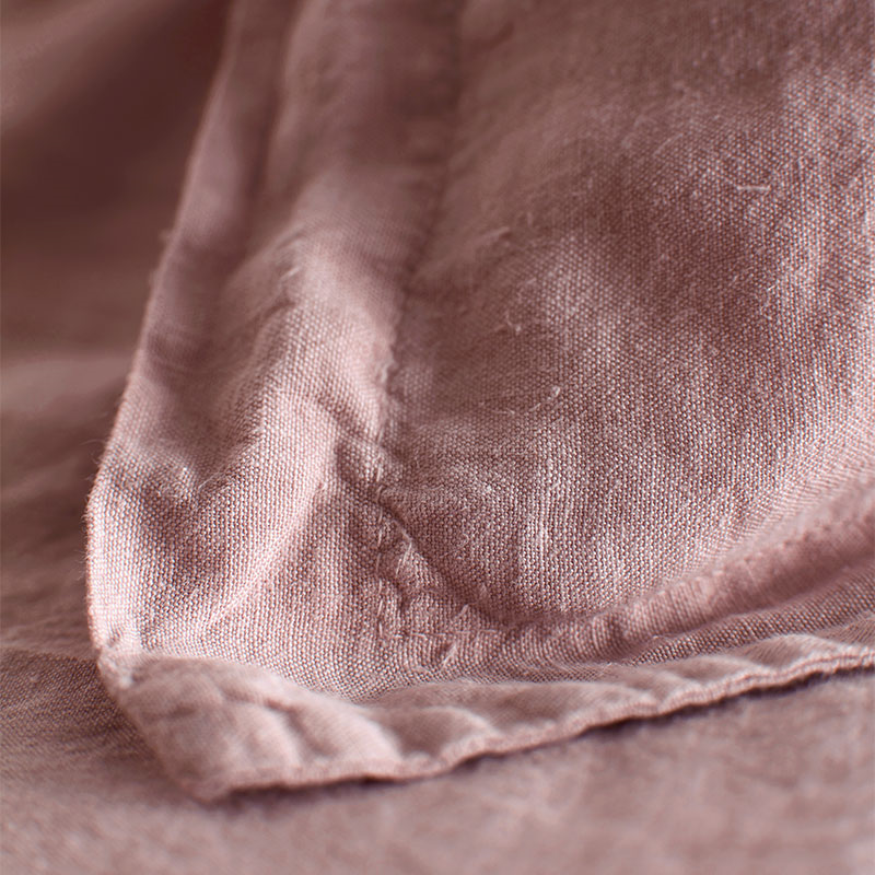 Linen Duvet Cover, King, Vintage Rose-1