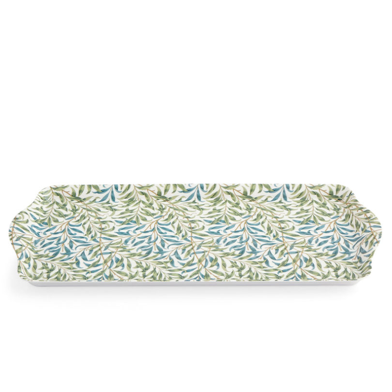 Morris & Co Willow Bough Sandwich Tray, 38.5 x 16.5cm, Sage Green-2