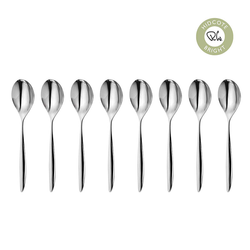 Hidcote Set of 8 Coffee Spoons, L10cm, Stainless Steel-4