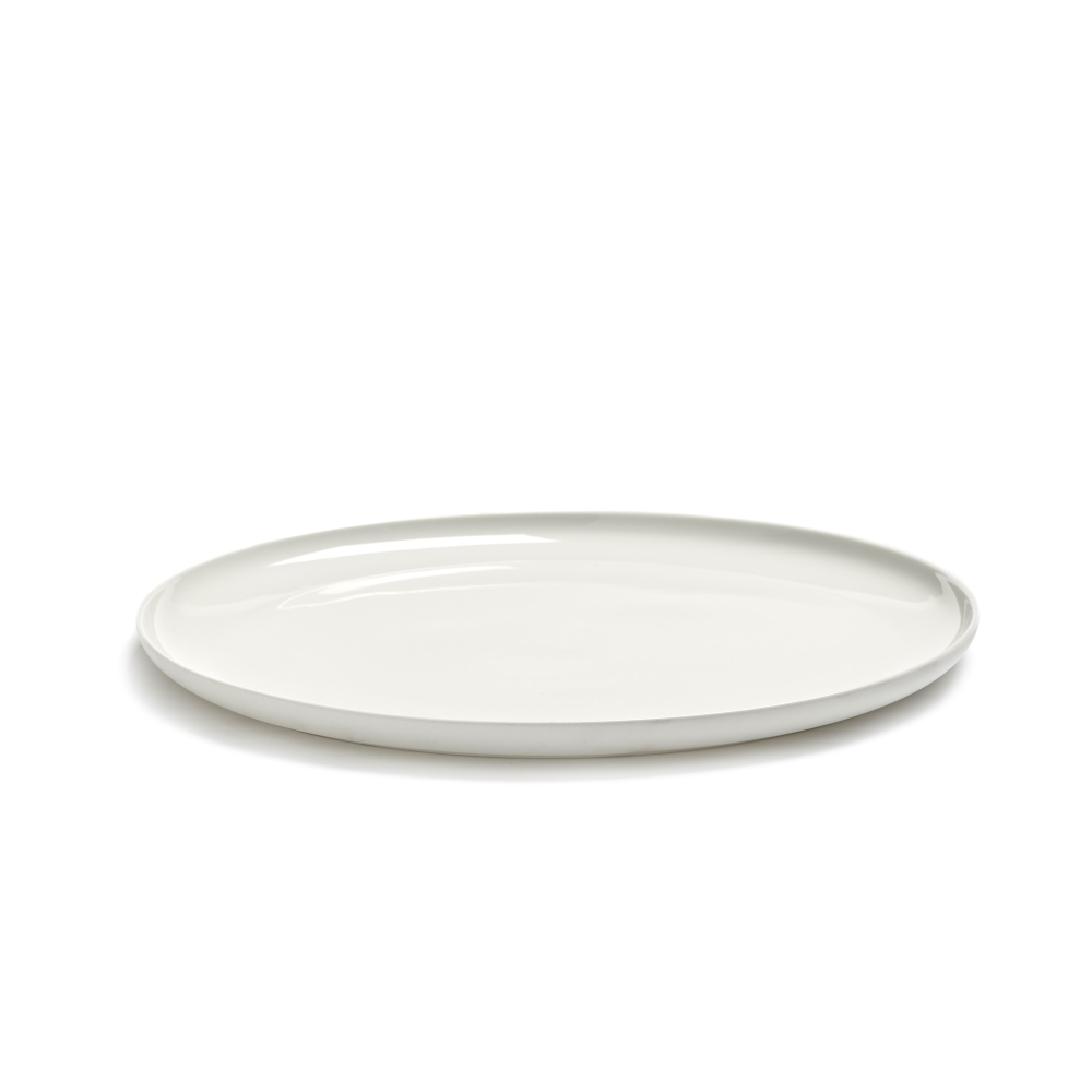 Base Set of 4 low plates, H2 x D28cm, White-1