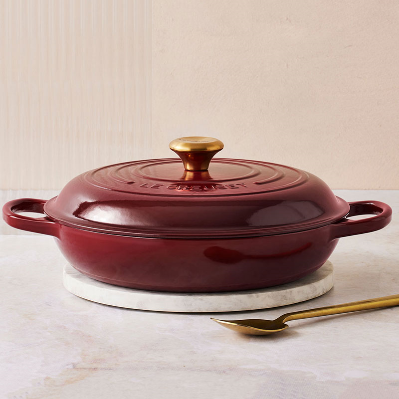 Signature Cast Iron Shallow Casserole, 26cm, Garnet-7