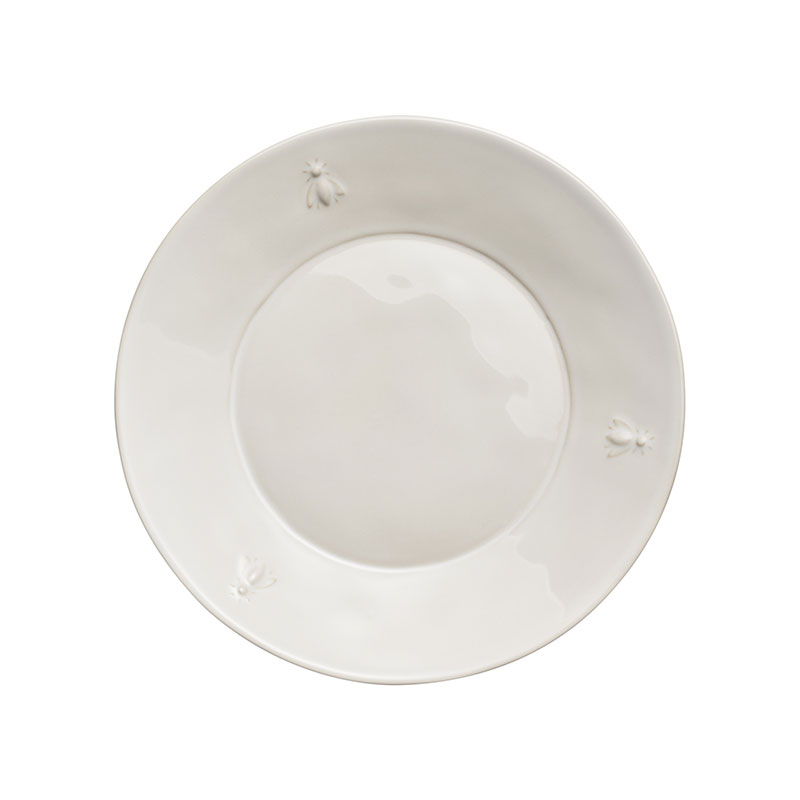 Bee Set of 4 Side Plates, D21cm, Cream-0