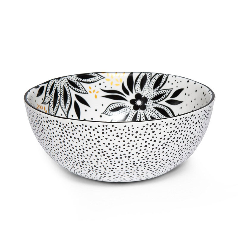 Artisanne Noir Set of 4 Bowls, D15cm, Monochrome-5