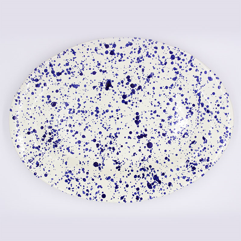 Splatter Serving Platter, 44cm, Blueberry-2