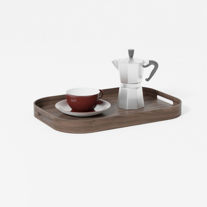 Bellhop 402 Rectangular Tray, Walnut-4