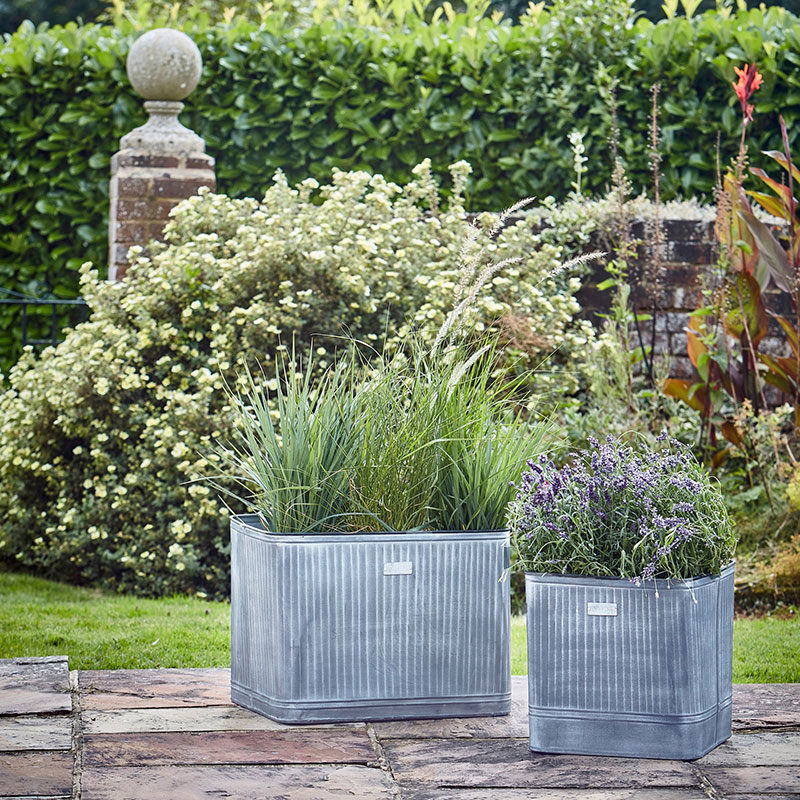 Hampton Planter, D80cm, Galvanised-3