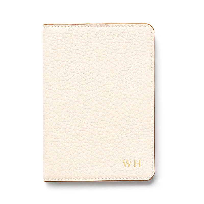 Passport Cover with Card Slots, H14 x W10cm, IvoryPebble-2