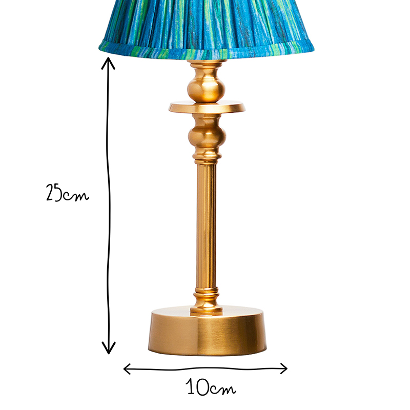 Phileas Rechargeable Table Lamp Base Only, H25cm x W10cm, Antique Brass-2