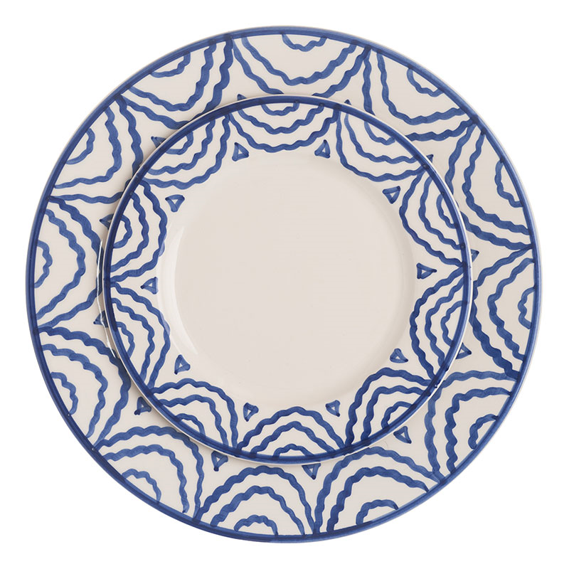 Tabla Set of 2  Dinner Plates, D28cm, Blue-2