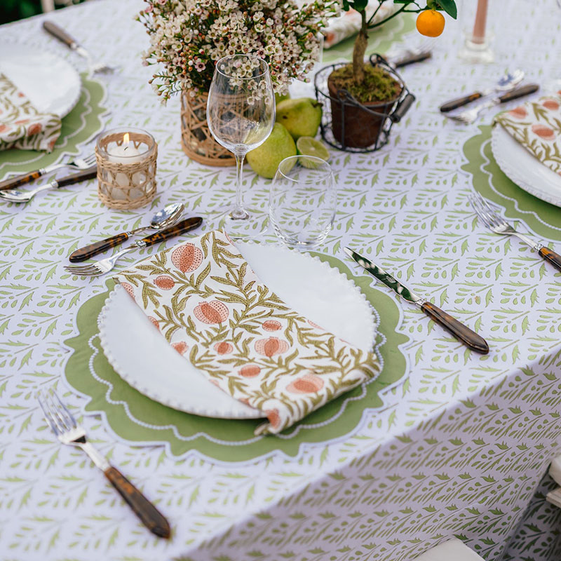 Esme Tablecloth, 235 x 335cm, Sage Green-1