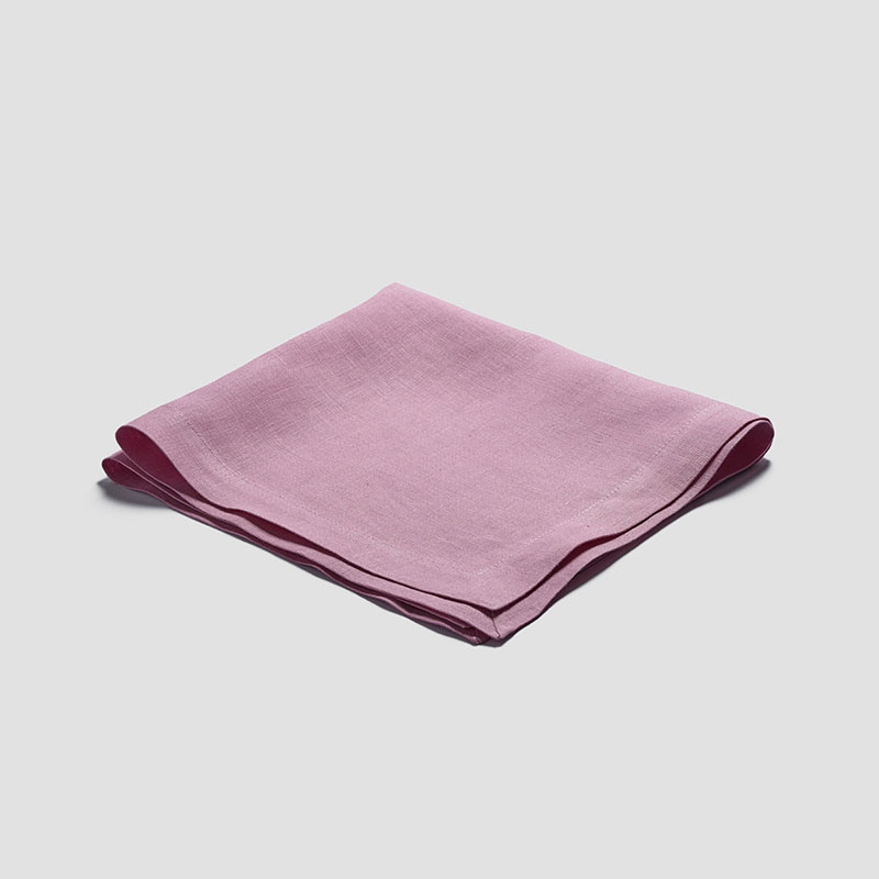 Linen Set of 4 Napkins, 45 x 45cm, Raspberry-1