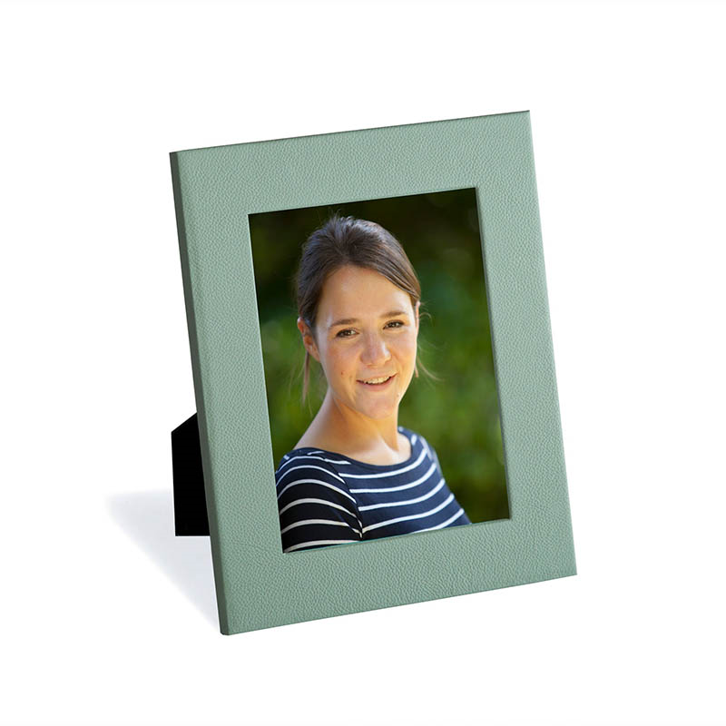 Luxury Leather Photograph Frame, 7x5", Lichen Green-1