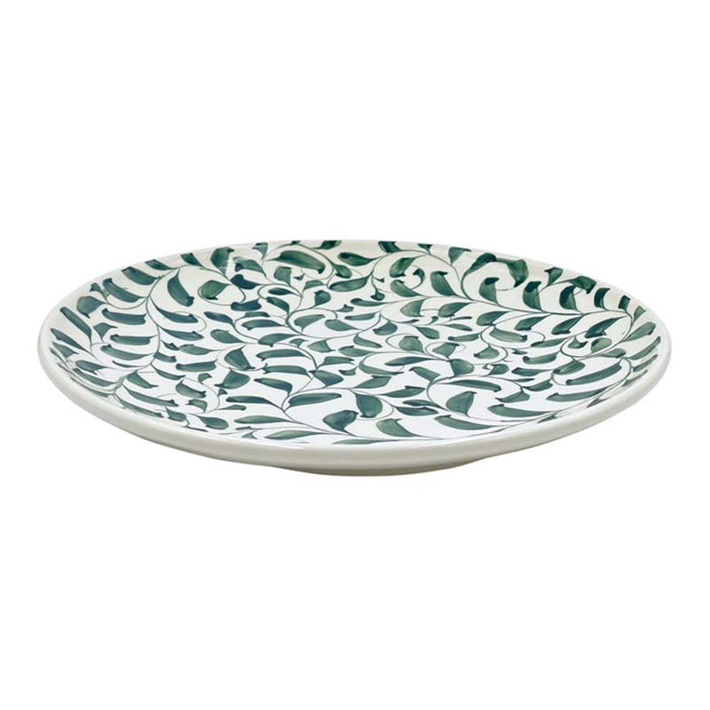 Scroll Charger Plate, D30cm, Green-1